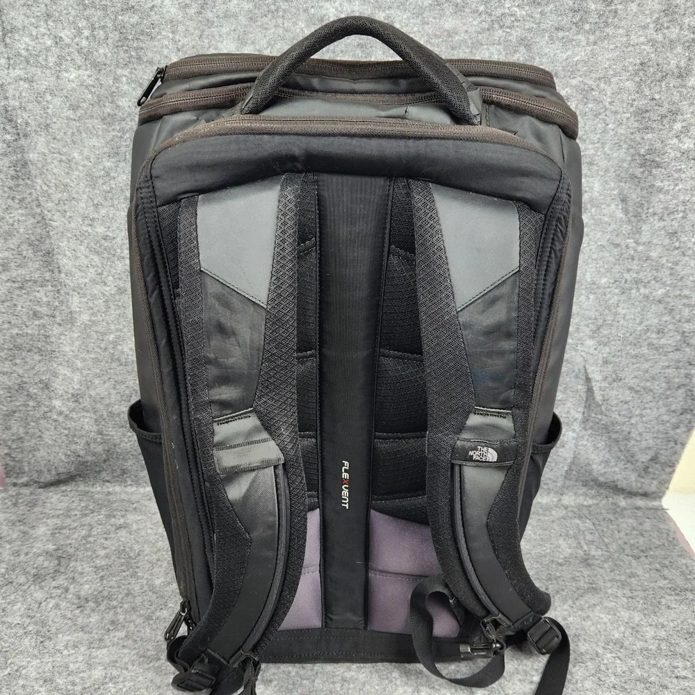 North Face Kaban Transit Backpack Black 25L Laptop Travel Bag Padded FlexVent
